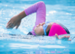 Girl Lap Swimming in Pool